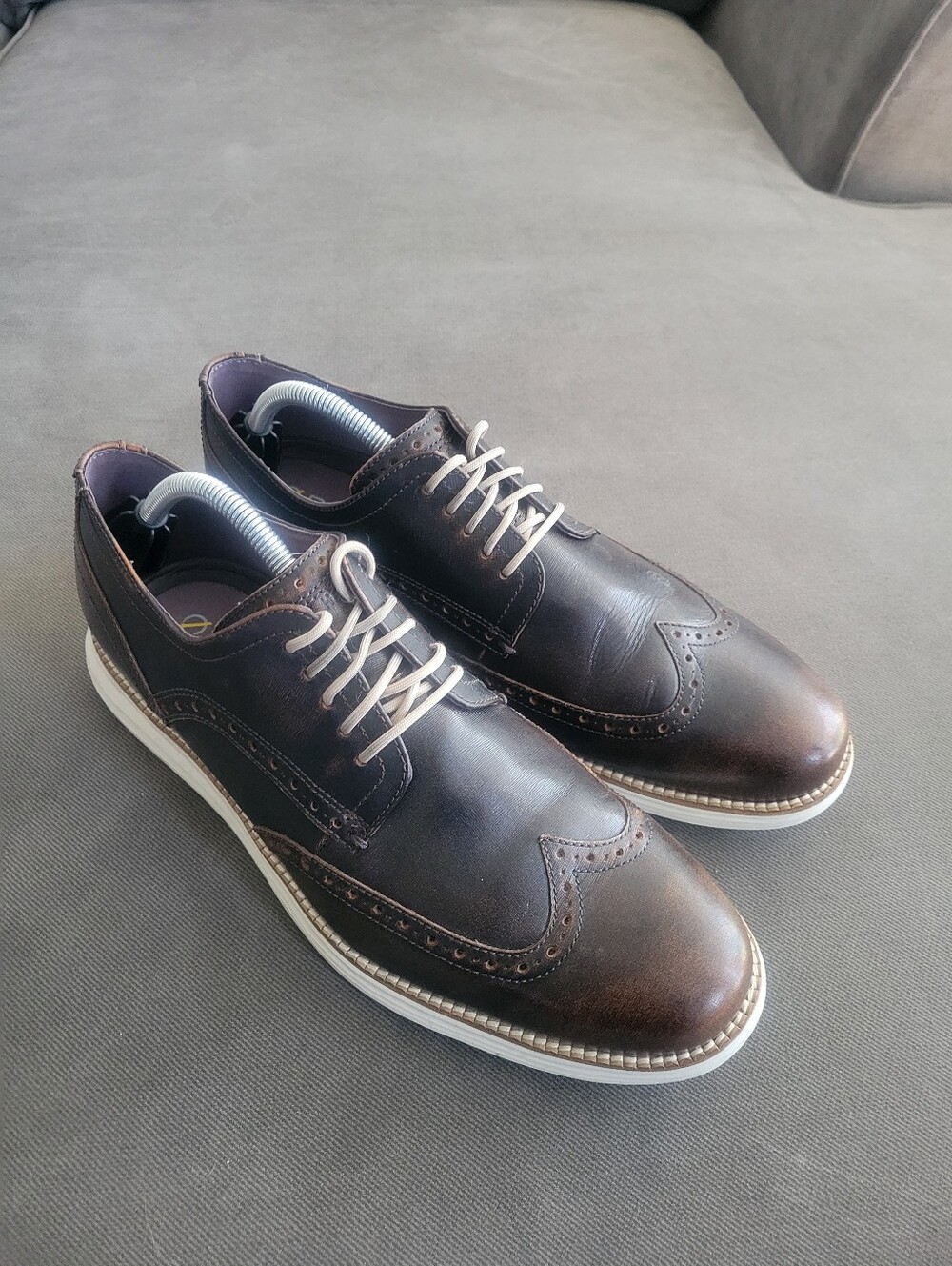 Cole Haan Men’s Original Grand Shortwing Oxford Leather Shoes Brown Size 10.5 M